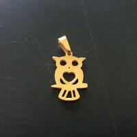 Stainless Steel Gold Owl Charm to Make Your Own jewelry
