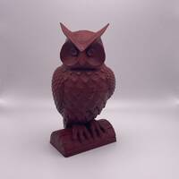 Baby Owl Statue 3D Printed