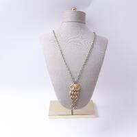 Golden, Owl, Bird, Medallion, Pendant, Chain, Necklace, Jewelry, Accessory, Fashion, Outfit, Vintage