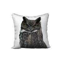 Great Horned Owl Photographic Pillow Cover (18" x 18" and 22" x 22")