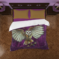 MAGIC TRAVELER, barn owl duvet cover, barn owl comforter