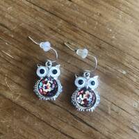 Retro Owl Dangle Earrings