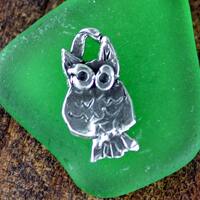 Owl Sterling Silver Owl Charm  CH46