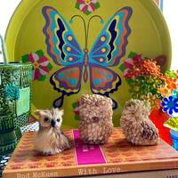 Vintage 70s Owl Figurines / Vintage Instant Owl Collection Lot of 3 Vintage Owls / Vintage Owl Knick