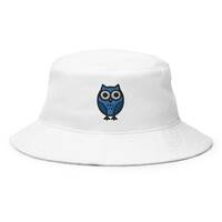 Embroidered Owl Bucket Hat: Unisex Cotton Sun Hat