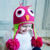 Ready to Ship, Crochet Owl Hat, Crochet Baby Hat, Crochet Baby Cap, Owl Baby Hat, Tree Owl Crochet H