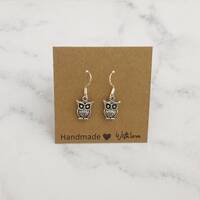 Owl Earrings, Bird Earrings, Animal Earrings, Gift for her, Charm Earrings, Bird Jewellery