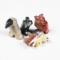 Animal Figurines of soap stone, Hawk, Owl, Toucan, Dragon Fly talisman totem charm spirit animal sto