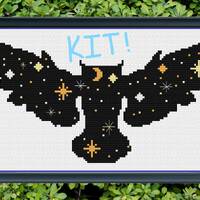 Night owl cross stitch kit, cross stitch kit, owl cross stitch