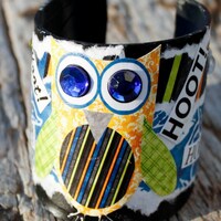 Yellow Body Owl Cuff