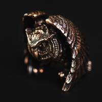 Knife bead Owl edc gear knife lanyard bead paracord bead keychain brass bead