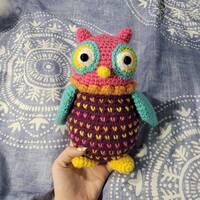 Owl - who, Crochet, Amigurumi, Stuffed Animal, Kids Toy, Plushy, Handmade, Squishy, Birthday, Birds,