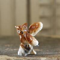Vintage Tiny Golden Owl, Knick-knack, Small Animal Figurine, Small Collectible Animal, 1960's Mi