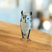 Oil Drum Owl Figurine