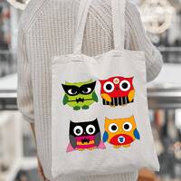 Eulentasche Jutebeutel Owlbag Einkaufstasche Totebag Baumwolltasche