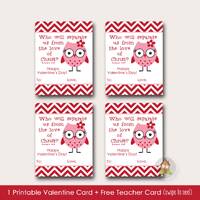 Girl Valentine Card | Owl Valentine | DIY PRINTABLE | Inspirational, Christian, Scripture, Bible Ver