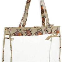 Nice Clear Stadium Approve Handbag Owl Trim With Blue Mimi Umbrella