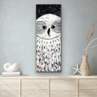 Owl, Owl Art, Owl Painting, Snow Owl Painting, Animal Art, Original Art, Wall Art, Bird Painting