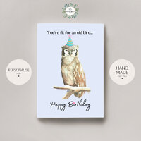 Owl Birthday Card | Funny Owl Card | Best Friend | Card For Her | Bird Greeting Card | Funny Birthda