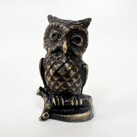 Bronze Owl Statue, Animal Sculpture, Owl Figurine, Animal Art Figure, Miniature Owl Sculpture, Colle