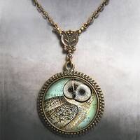 Vintage Owl Art Nouveau necklace, owl lover owl collector gift antique barred owl gift owl jewelry n