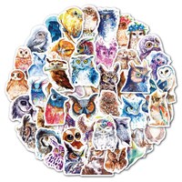 50pcs, Owl stickers, animal, Suitcase stickers, Waterproof sticker, luggage stickers, kawaii station