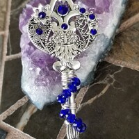 Blue Owl Key Necklace