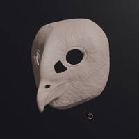 Barn Owl mask .stl files for 3D printing
