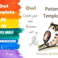 Owl Pattern - Owl Template - Instant Download - Quilling art Owl - Quilling Pattern - Paper Quilling