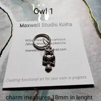Stitch Markers Owls - Mix & Match - Pick Your Own Set- Knitting or Crochet - MaxwellStudioKnits