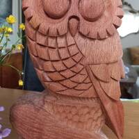 Wood Carving Owl Figurines, Hand Carved, Unique Gift, Father's Day Gift, Birthday Gift, Annivers