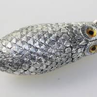 Sampson Mordan Collectable Owl Bird Vesta Case