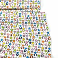 Rainbow Floral Cream Fabric ~ Well Owl Be Collection by Cori Dantini for Free Spirit Fabrics, 100% Q