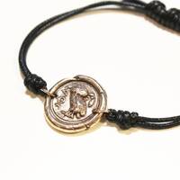 Owl of Athena Bronze Bracelet, Greek Goddess Coin Talisman, Handmade Charm