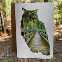 Oregon Wilderness Owl Watercolor Print or Sticker