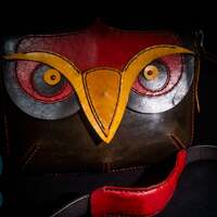 Leather Owl Bag