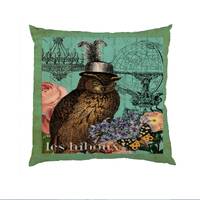 Owl Hat Steampunk Bird - Cushion Case Covers, Velvet Textile With Or WIthout Inner