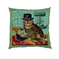 Owl Hat Steampunk Bird - Cushion Case Covers, Velvet Textile With Or WIthout Inner