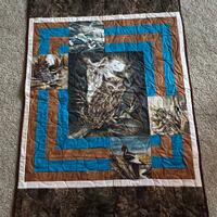 Owl/Wildlife Quilted Throw