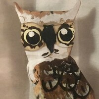 Owl Figurine Vintage 1970s Great Horned Owl Hand Carved in Lucite Made in Canada