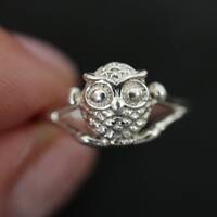 Owl Design Ring | 925 Sterling Silver