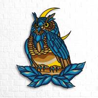 Owl Mandala SVG, Owl Decor 3D Layered, Multilayer Panel for Laser Cutting, Cricut SVG, Owl Bird, wal