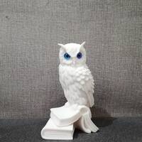 Owl on Books 17cm-6.7in The Symbol of Wisdom and Prudence Handmade Greek Statue Free Shipping - Free