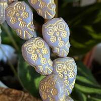 Owl Beads - Czech Beads - Czech Glass Beads - Animal Beads - Owl Pendant - Czech Glass Owl - Czech B