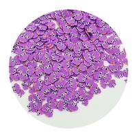 5mm Purple Owl Slime Polymer Clay Slice Slices Fake Bake Nail Art Faux Craft