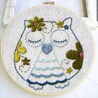 FLOWER POWER OWL | Pdf Hand Embroidery Pattern