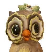 Owl Figurine Vintage Ceramic &ldquo;I Give A Hoot For You&rdquo; Kitsch Decor 1970s