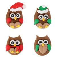 Christmas Owls Royal Icing Decorations
