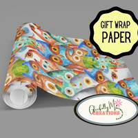 Premium Gift Wrapping Paper Roll Featuring Owl Design, 1pc, Size 20"x28" or 30"x36,&q
