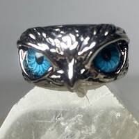 Owl Ring Bird Band size 4.25 pinky Women  Girls